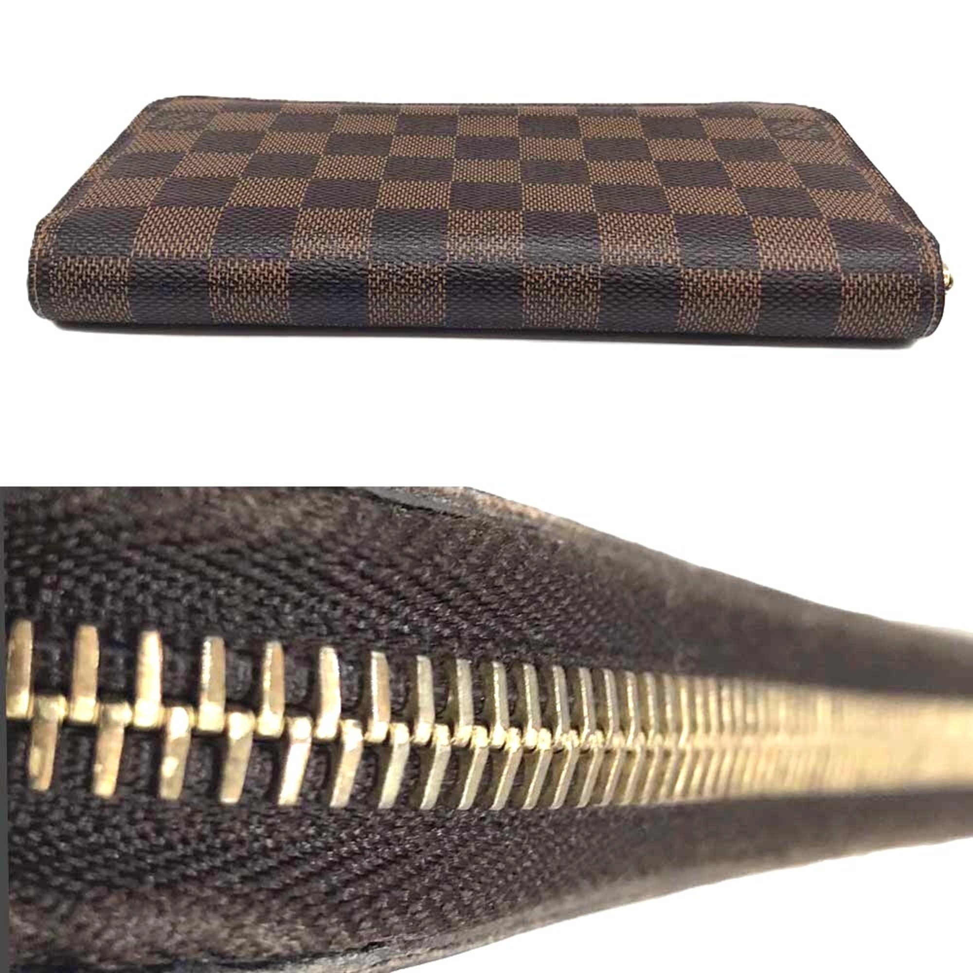 Louis Vuitton Zippy Wallet Damier Ebene Brown Long N41661 LOUIS VUITTON