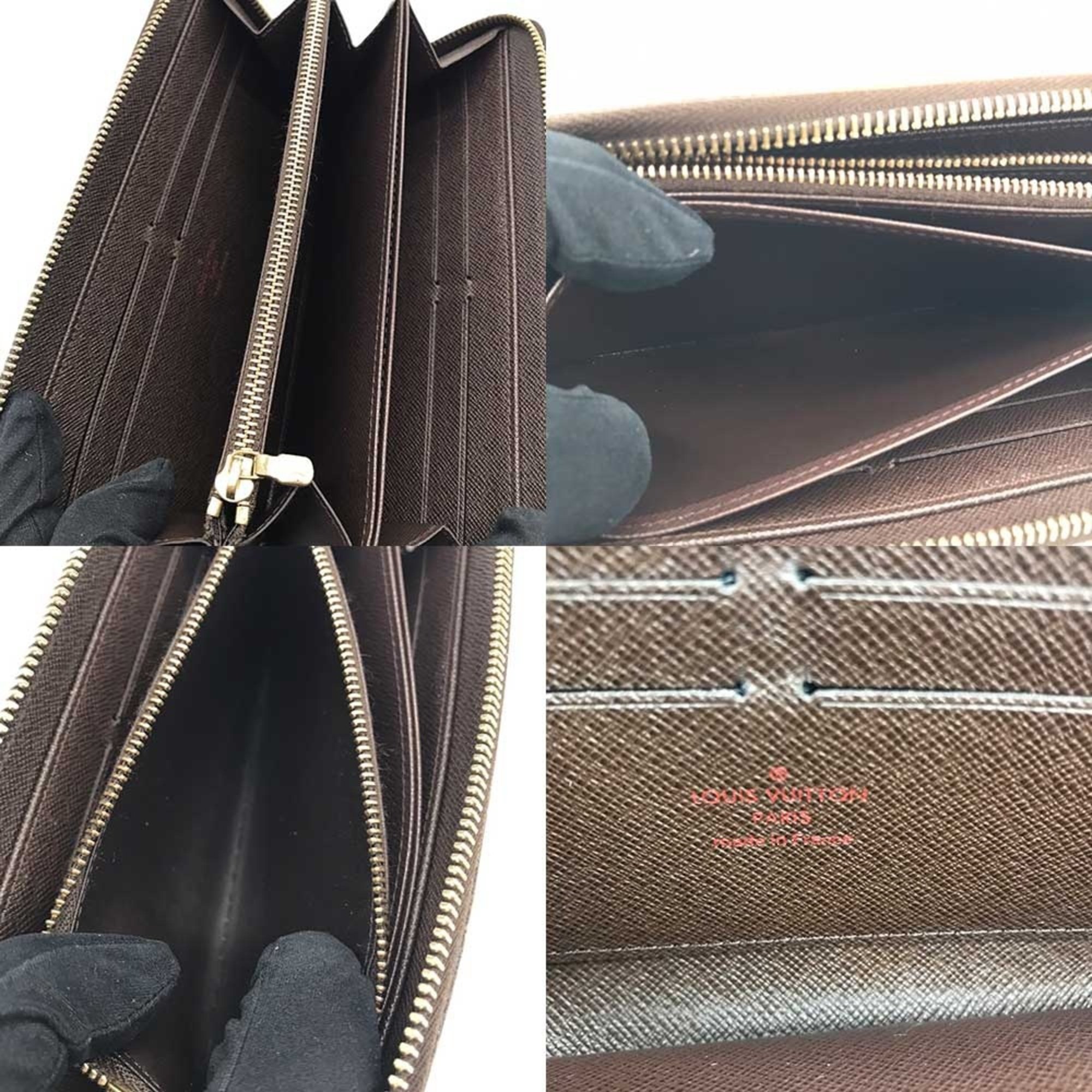 Louis Vuitton Zippy Wallet Damier Ebene Brown Long N41661 LOUIS VUITTON