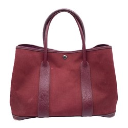 Hermes Garden Handbag Bordeaux Bougainvillea Toile Officier Buffle Skipper HERMES BC Rank