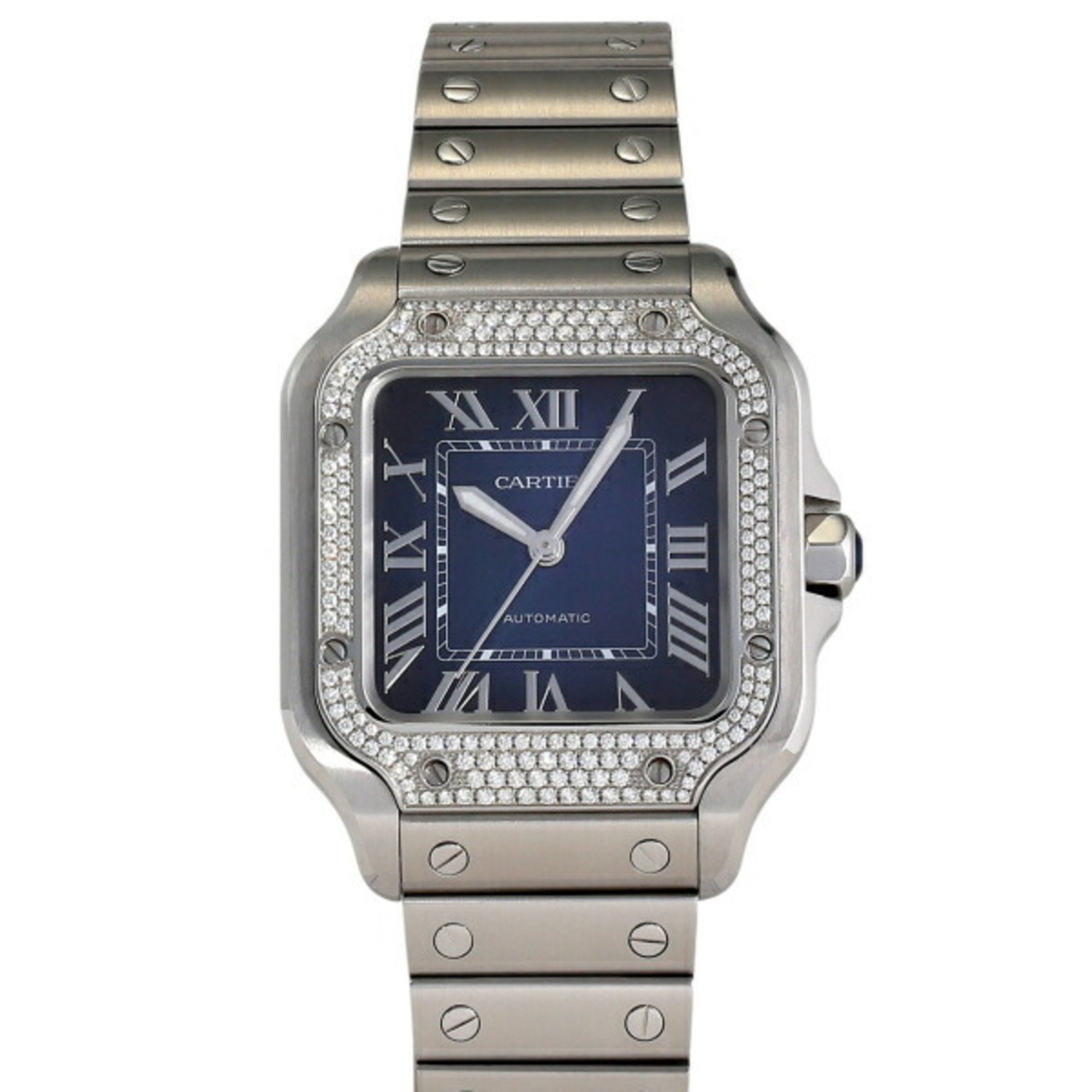 Cartier Santos Do Watch MM W4SA0006 Blue Dial Men's