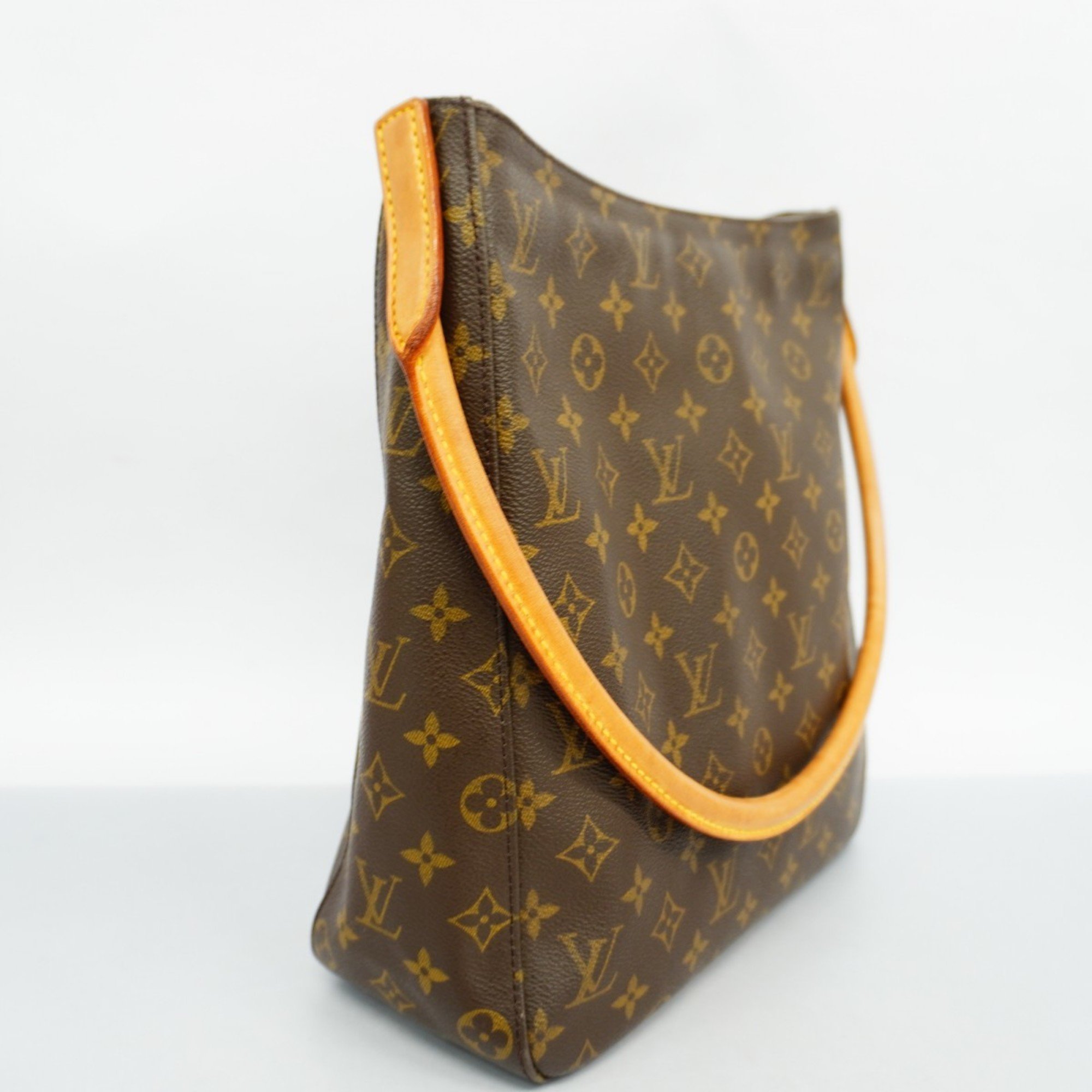 Louis Vuitton Shoulder Bag Monogram Looping GM M51145 Brown Ladies