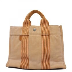 Hermes Tote Bag New Fool To PM Canvas Orange Women's