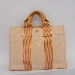 Hermes Tote Bag New Fool To PM Canvas Orange Women's