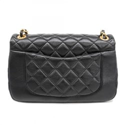 Chanel Shoulder Bag Matelasse Lambskin Black Women's