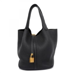 Hermes handbag Picotin Lock MM Taurillon Clemence black Z stamp ladies