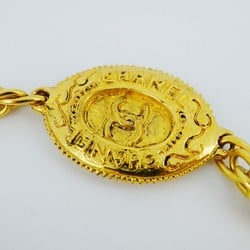 Chanel Necklace Coco Mark Oval GP Plated Gold Ladies