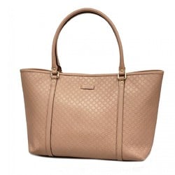 Gucci Tote Bag Micro Guccissima 449647 Leather Pink Champagne Ladies