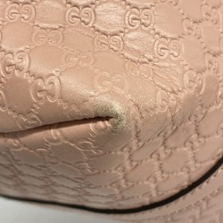 Gucci Tote Bag Micro Guccissima 449647 Leather Pink Champagne Ladies