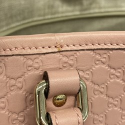 Gucci Tote Bag Micro Guccissima 449647 Leather Pink Champagne Ladies