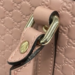 Gucci Tote Bag Micro Guccissima 449647 Leather Pink Champagne Ladies