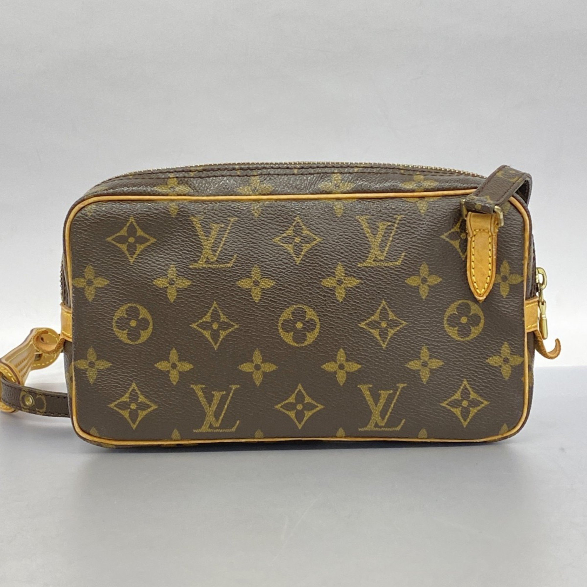 Louis Vuitton Shoulder Bag Monogram Pochette Marly Bandouliere M51828 Brown Women's