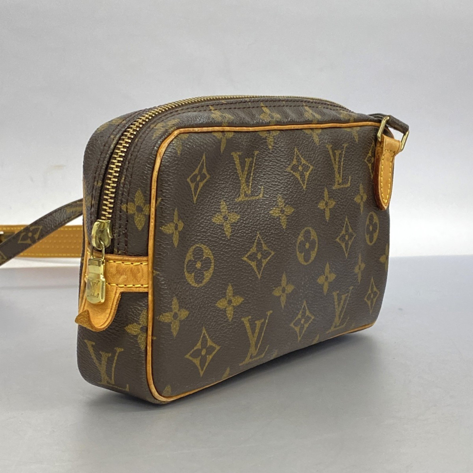 Louis Vuitton Shoulder Bag Monogram Pochette Marly Bandouliere M51828 Brown Women's