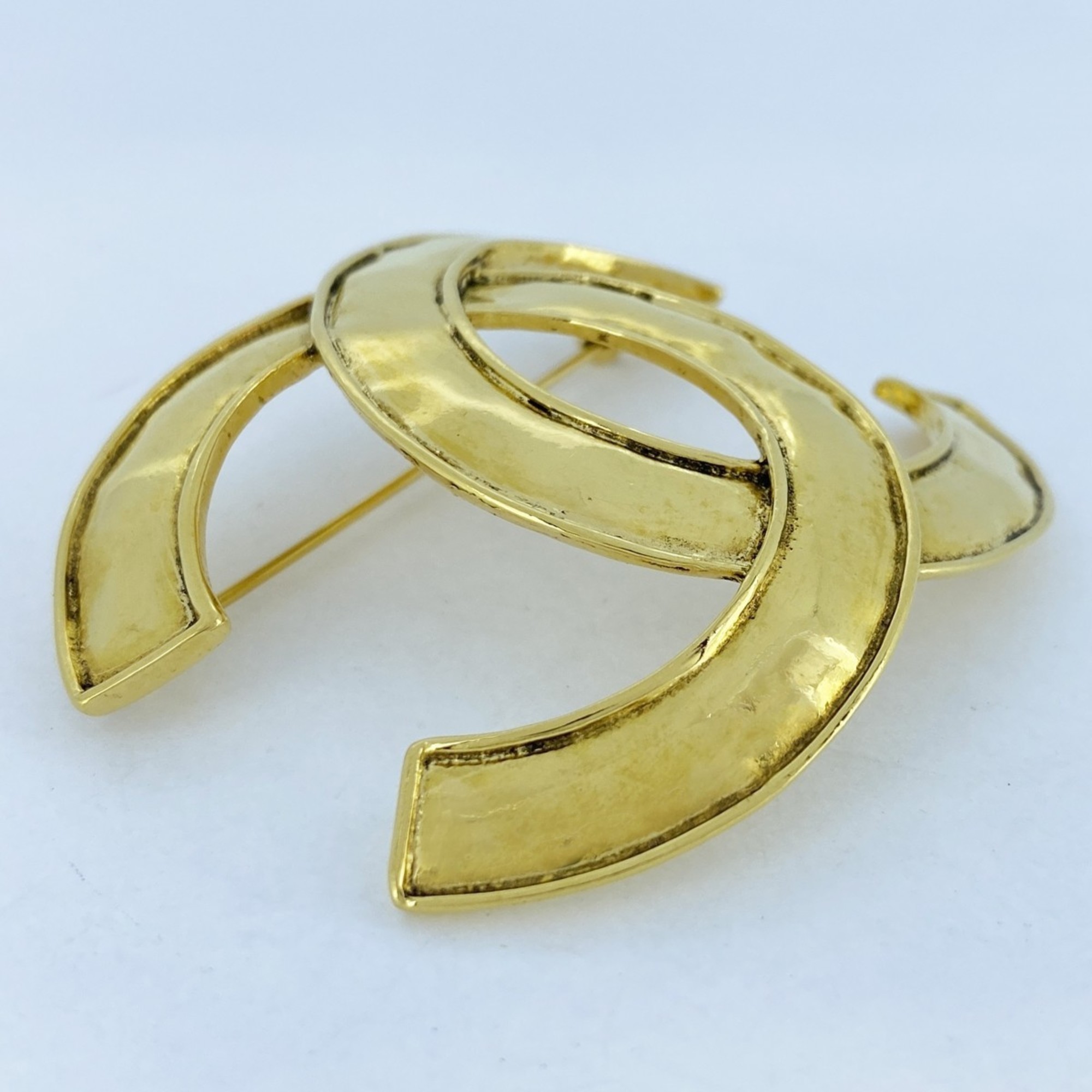 Chanel Brooch Coco Mark GP Plated Gold Ladies