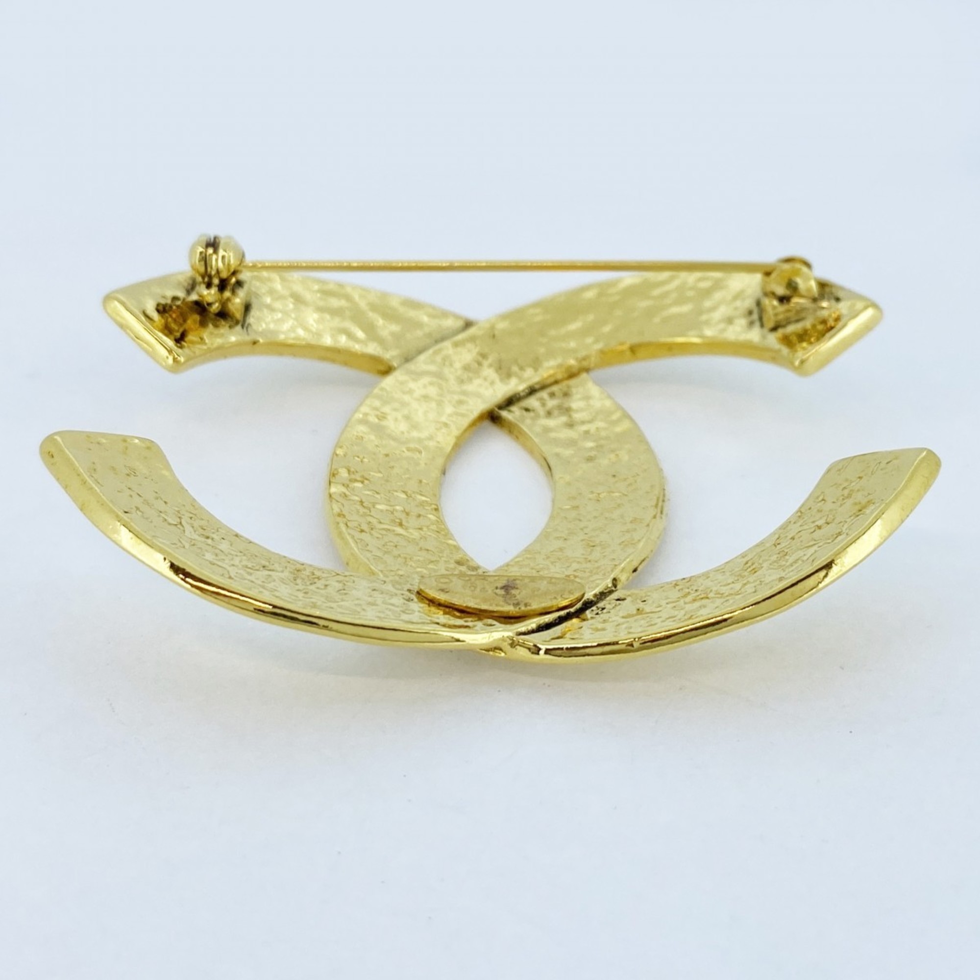 Chanel Brooch Coco Mark GP Plated Gold Ladies