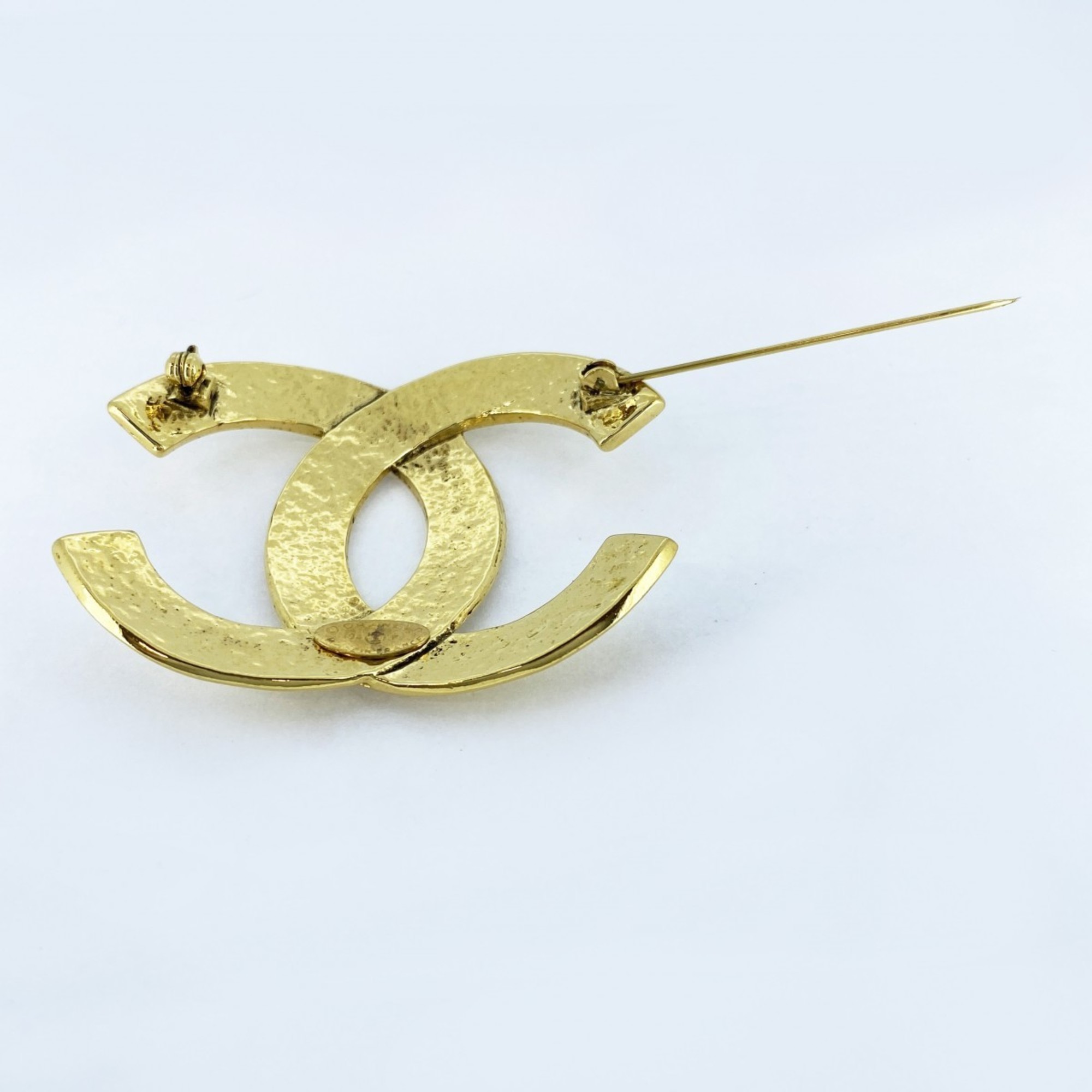 Chanel Brooch Coco Mark GP Plated Gold Ladies