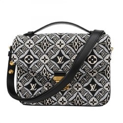 Louis Vuitton Shoulder Bag Monogram Jacquard Pochette Metis MM M57272 Black White SINCE1854 Women's