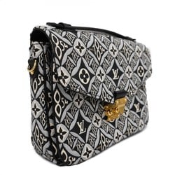 Louis Vuitton Shoulder Bag Monogram Jacquard Pochette Metis MM M57272 Black White SINCE1854 Women's