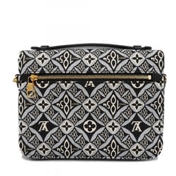 Louis Vuitton Shoulder Bag Monogram Jacquard Pochette Metis MM M57272 Black White SINCE1854 Women's