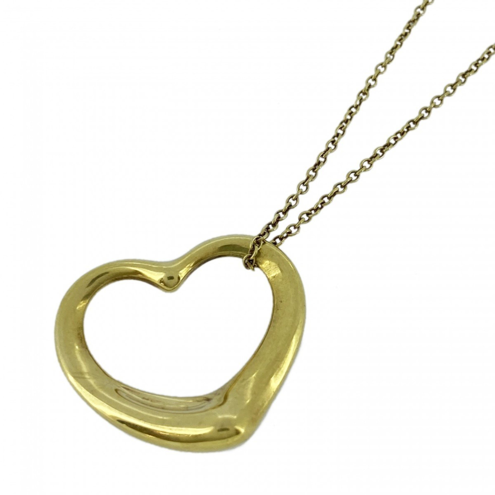 Tiffany Necklace Heart K18YG Yellow Gold Ladies