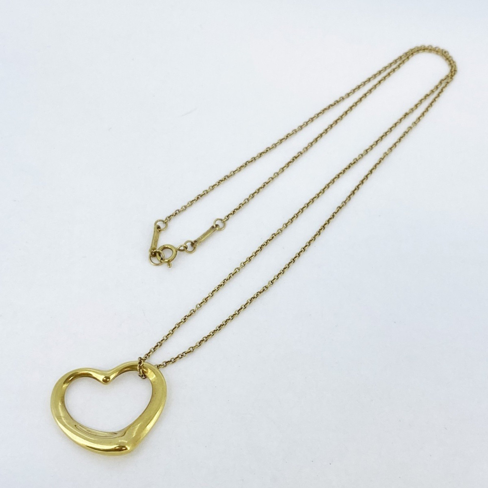 Tiffany Necklace Heart K18YG Yellow Gold Ladies