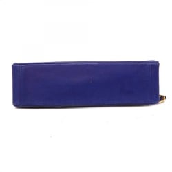 Chanel Shoulder Bag Matelasse Lambskin Blue Women's