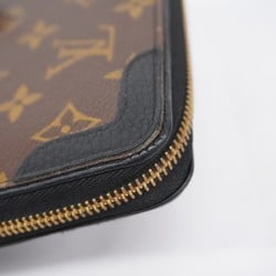 Louis Vuitton Long Wallet Monogram Retiro Zippy M61855 Brown Black Men's Women's