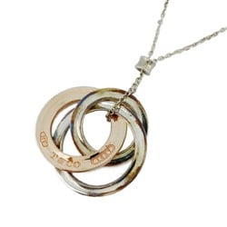 Tiffany Necklace Interlocking Circle Silver 925 Metal Rose Gold Ladies