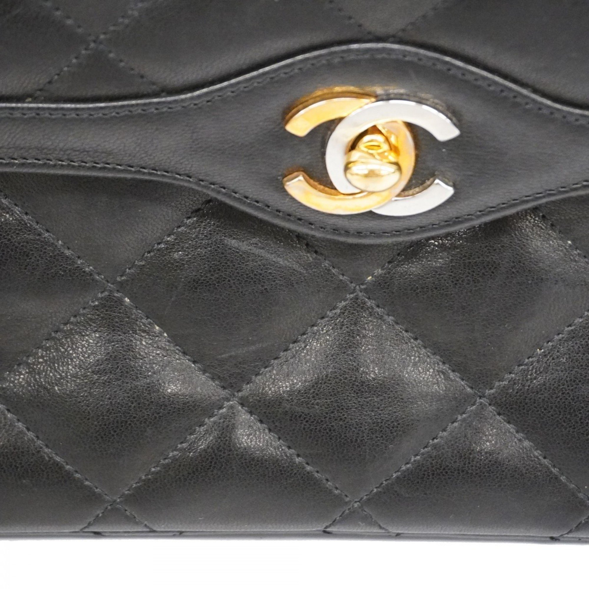 Chanel Shoulder Bag Matelasse Paris Limited Edition Lambskin Black Women's