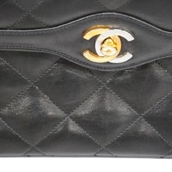 Chanel Shoulder Bag Matelasse Paris Limited Edition Lambskin Black Women's