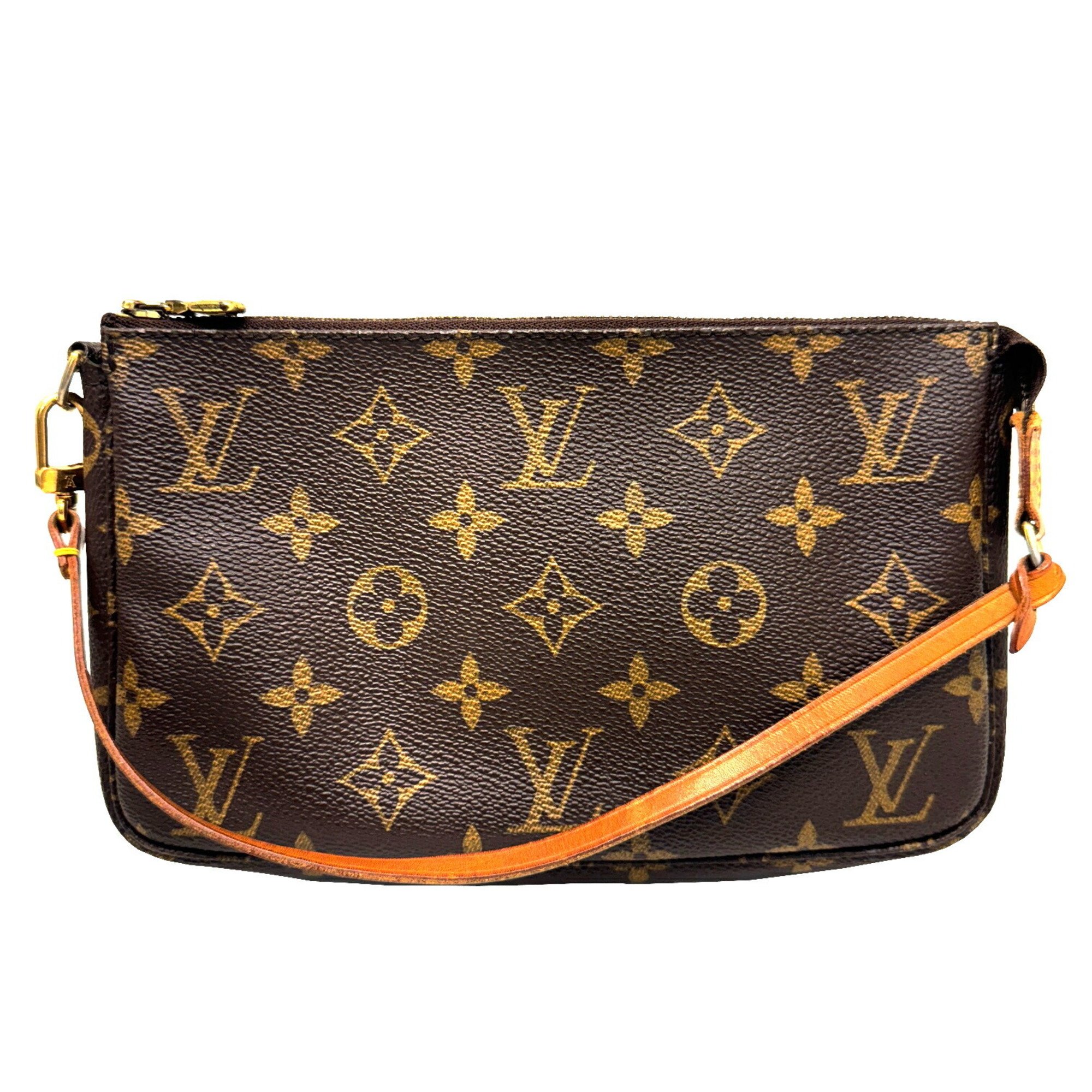 Louis Vuitton LOUIS VUITTON Pochette Accessoires M51980 SL1908 Pouch Handbag Women's Monogram Brown