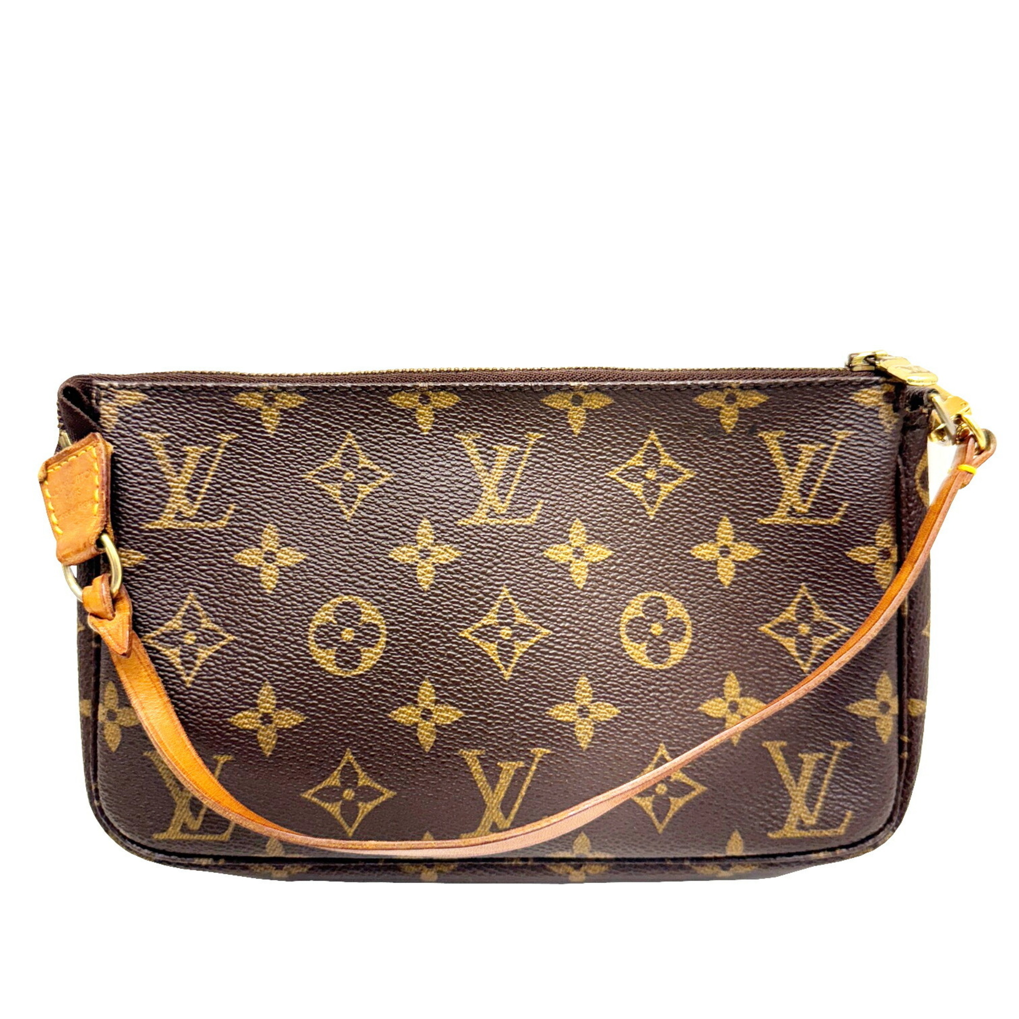 Louis Vuitton LOUIS VUITTON Pochette Accessoires M51980 SL1908 Pouch Handbag Women's Monogram Brown