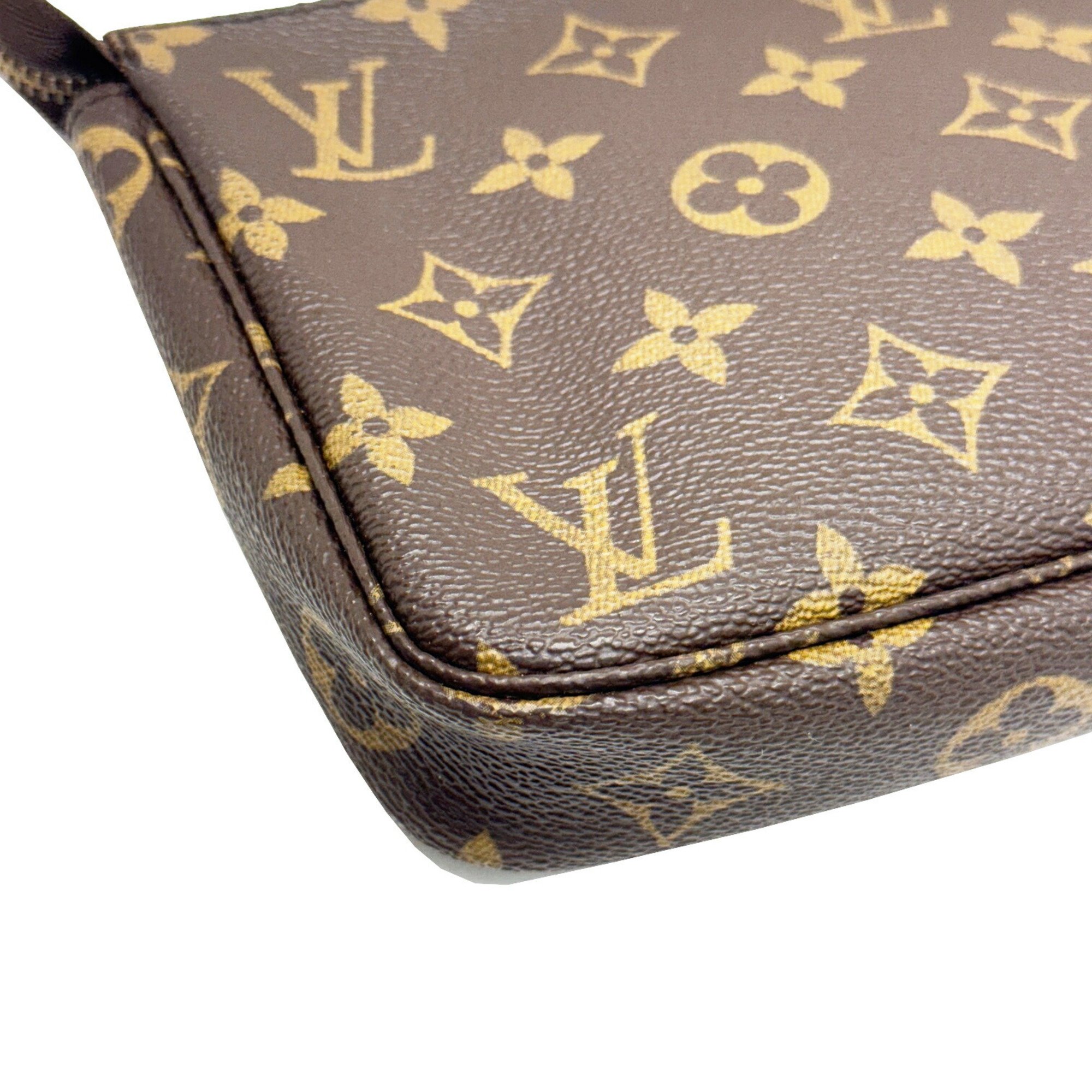 Louis Vuitton LOUIS VUITTON Pochette Accessoires M51980 SL1908 Pouch Handbag Women's Monogram Brown