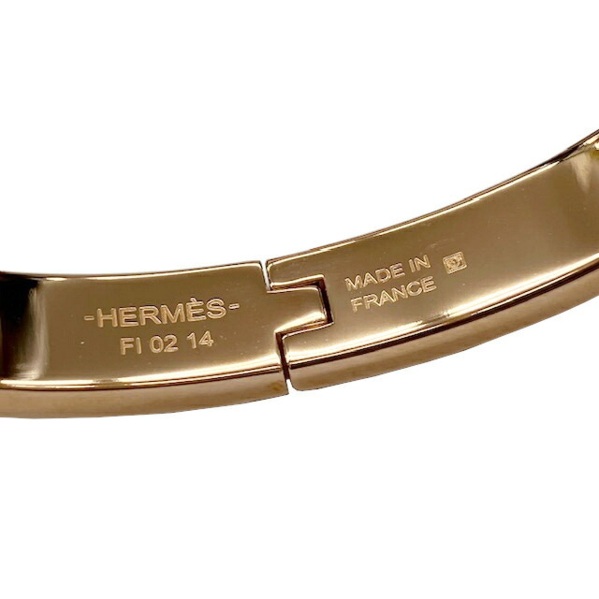 HERMES Click Chaine d'Ancre Bracelet Bangle Beige Women's