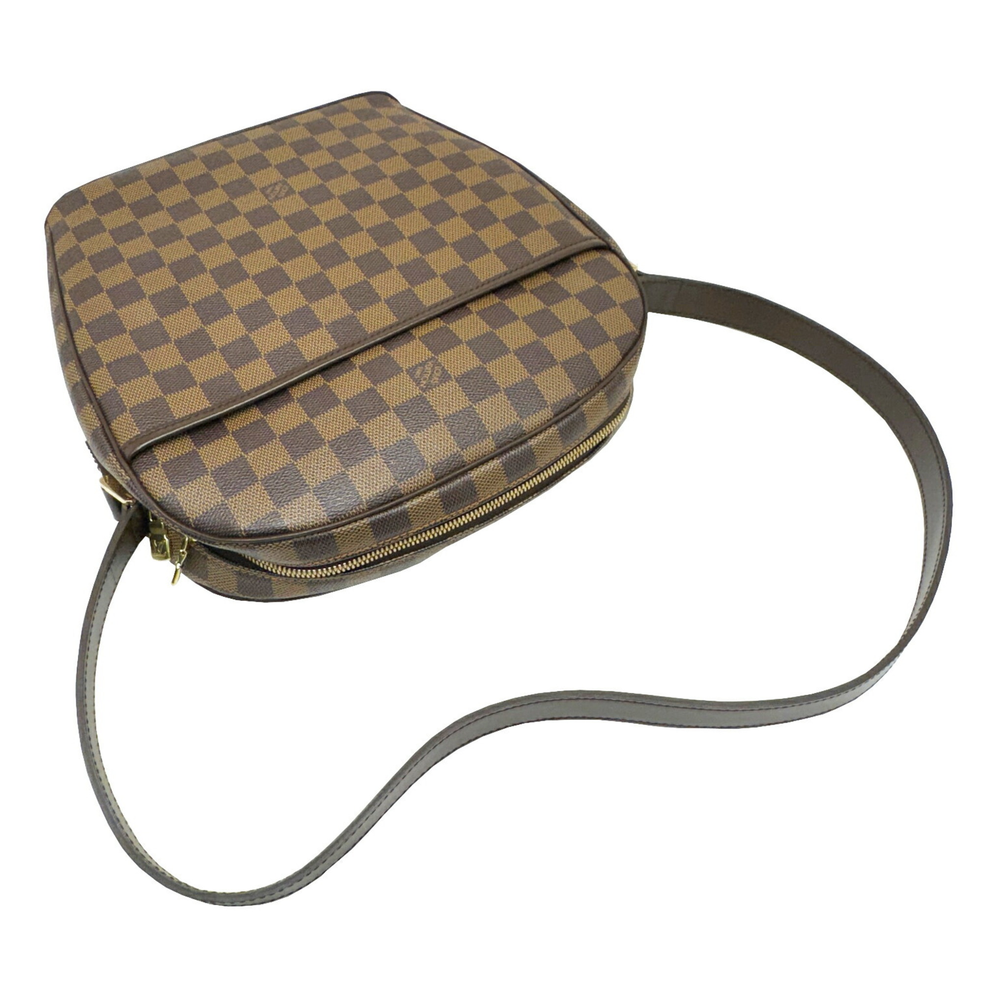 LOUIS VUITTON Ipanema GM Damier Ebene Shoulder Bag Leather Brown N51292 VI0072 Women's