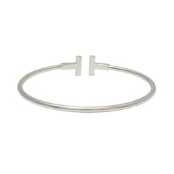 Tiffany T Diamond Wire K18WG White Gold Bangle