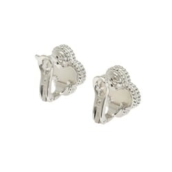 Van Cleef & Arpels Alhambra K18WG White Gold Earrings