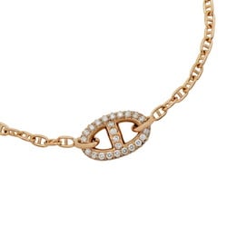 Hermes Chaine d'Ancre New Farandole SH K18PG Pink Gold Bracelet