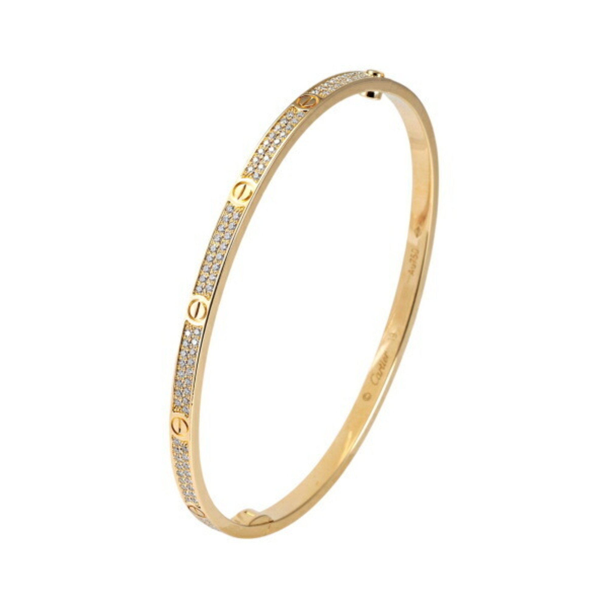 Cartier Love Pavé Small K18YG Yellow Gold Bracelet