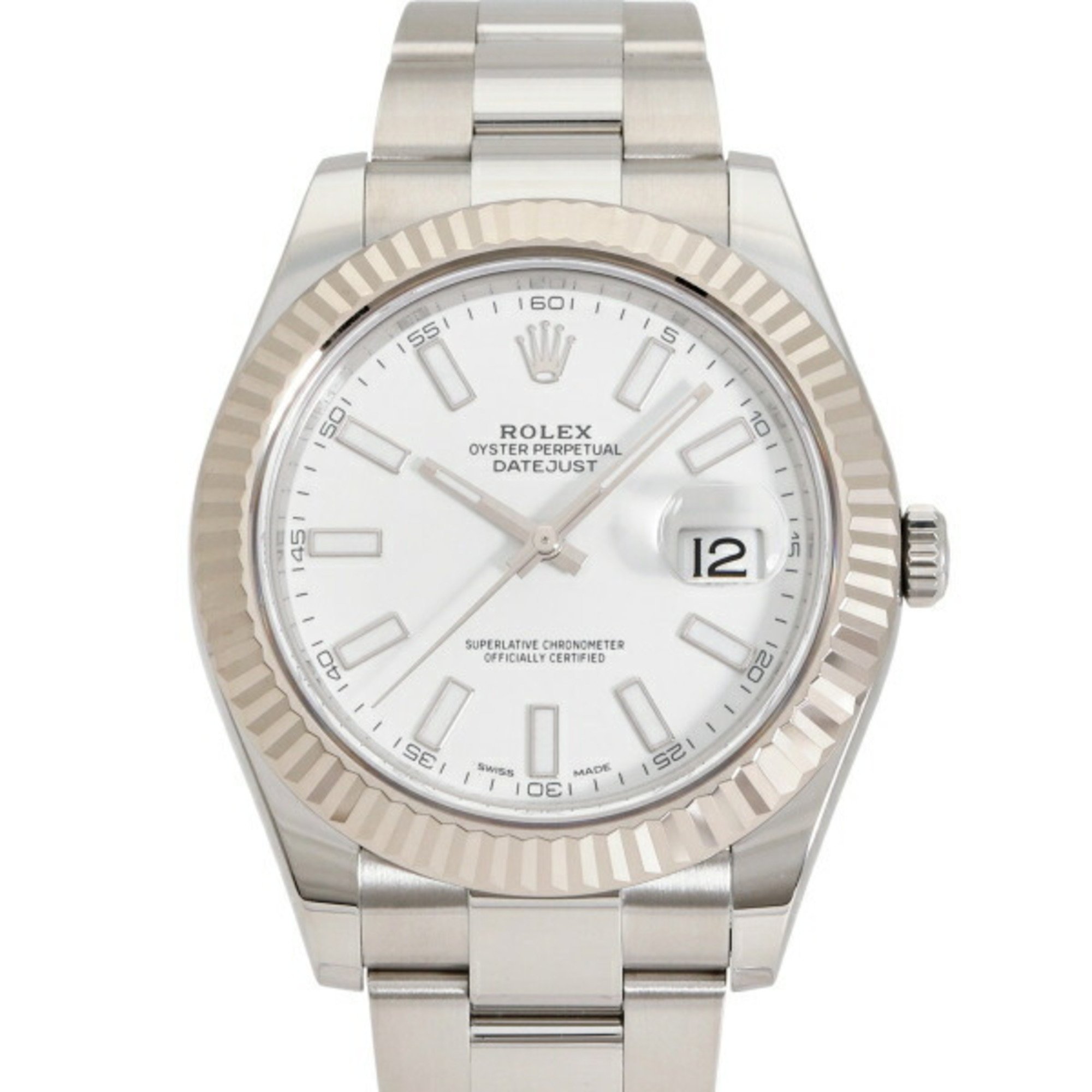 Rolex ROLEX Datejust II 41 116334 White Dial Wristwatch Men's