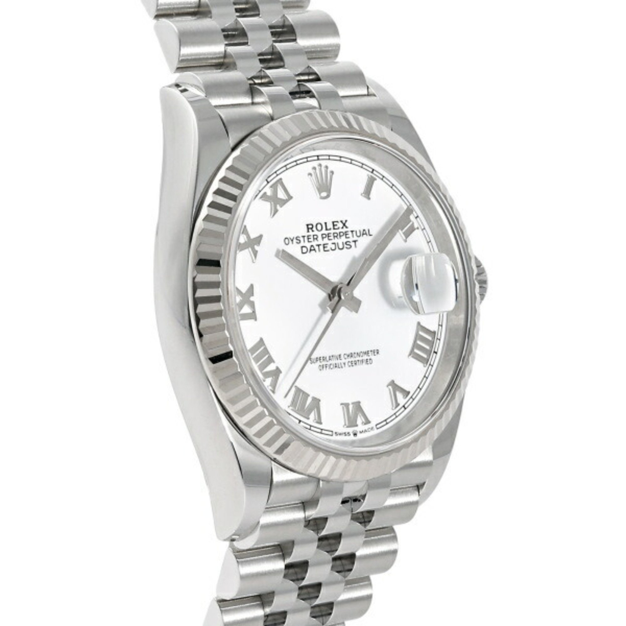 Rolex ROLEX Datejust 36 126234 White Roman Dial Wristwatch Men's