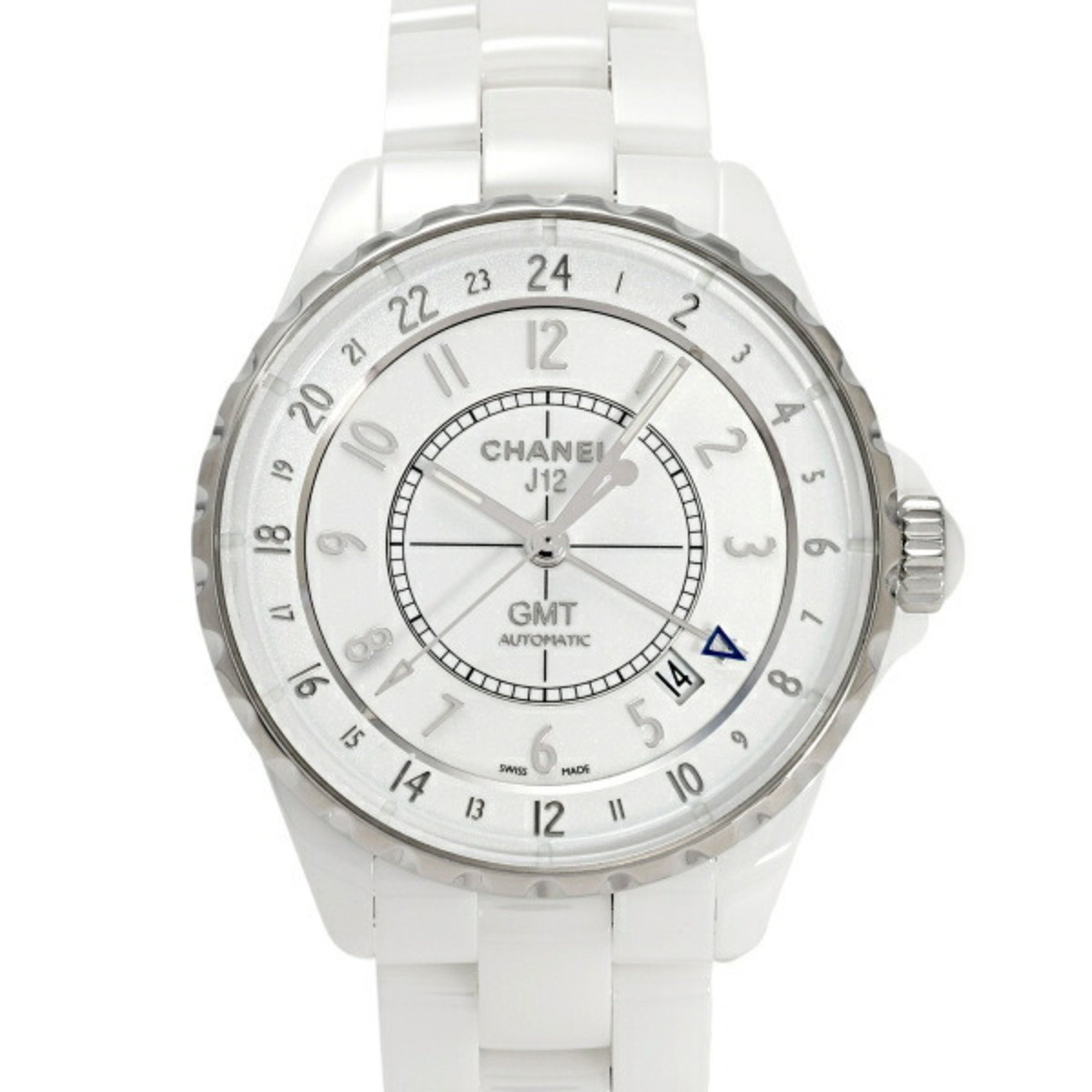 CHANEL J12 GMT 38MM H3103 White Dial Men's Watch