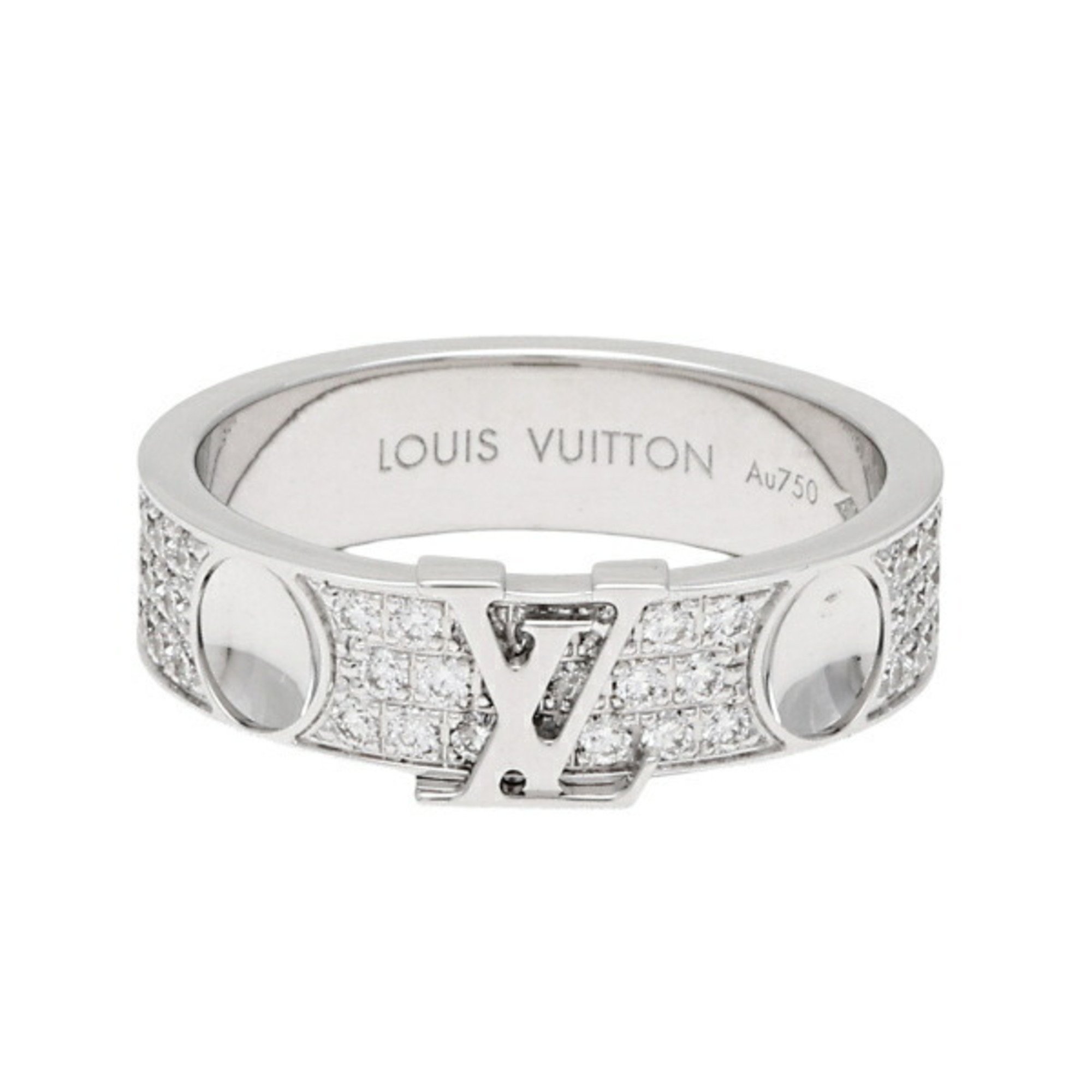 Louis Vuitton Empreinte LV K18WG White Gold Ring