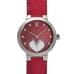 Louis Vuitton Tambour Cool V Vernis Rose Indien Q1J05 Pink Dial Watch for Women