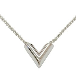 LOUIS VUITTON Louis Vuitton Necklace Essential V Silver M63197 LE0251 Pendant Men's Women's