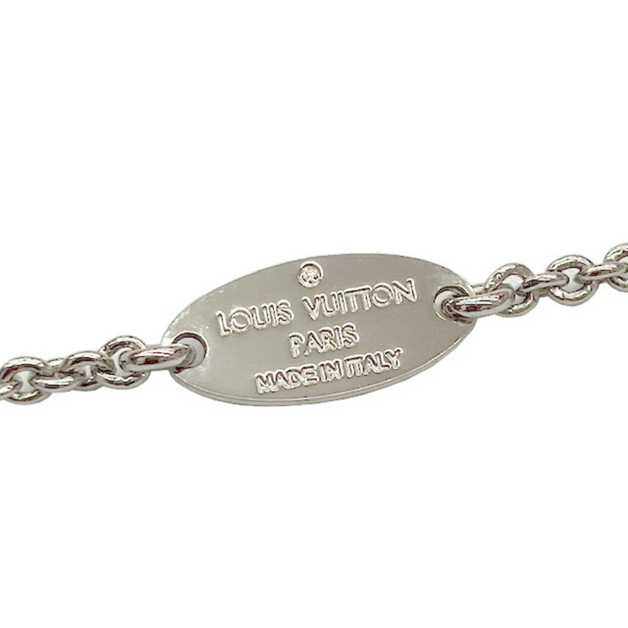 LOUIS VUITTON Louis Vuitton Necklace Essential V Silver M63197 LE0251 Pendant Men's Women's