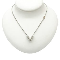 LOUIS VUITTON Louis Vuitton Necklace Essential V Silver M63197 LE0251 Pendant Men's Women's