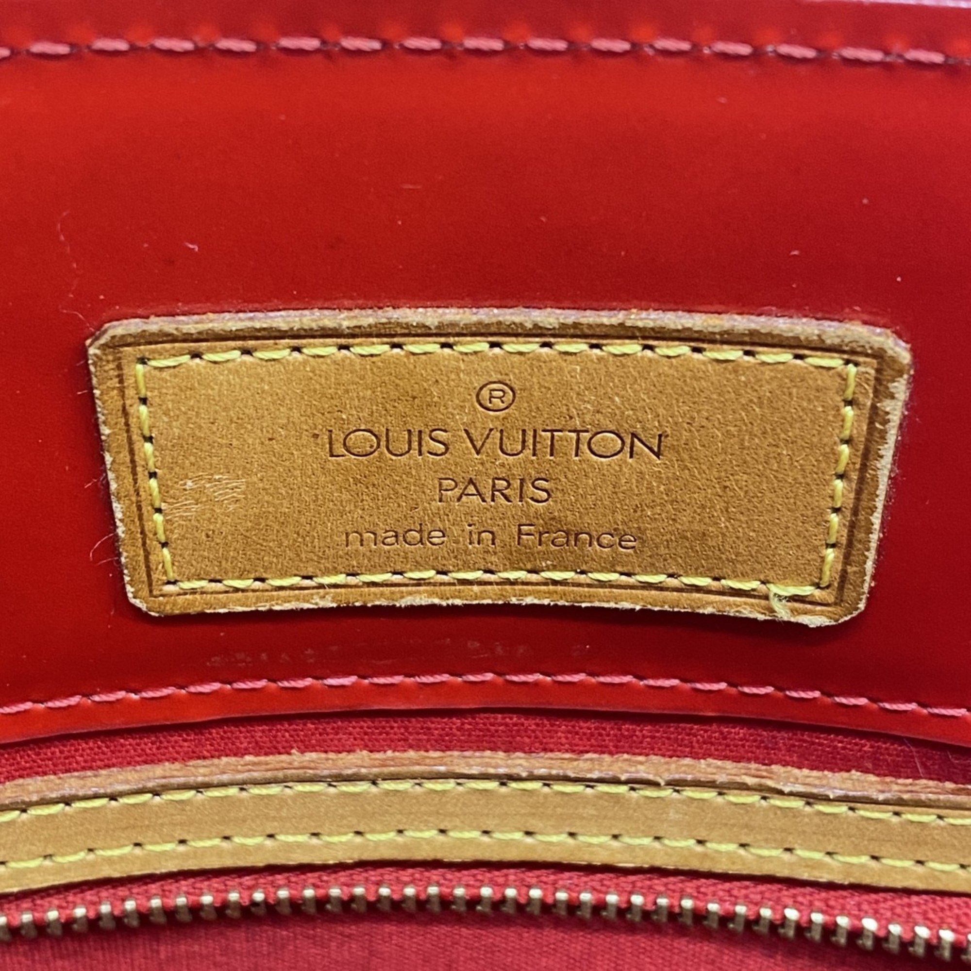 Louis Vuitton Handbag Vernis Reed PM M91088 Rouge Ladies