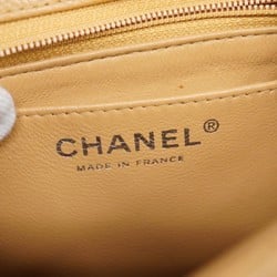 Chanel Shoulder Bag Matelasse Caviar Skin Beige Women's