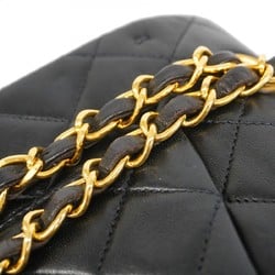 Chanel Shoulder Bag Matelasse Lambskin Black Women's