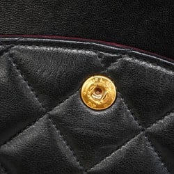 Chanel Shoulder Bag Matelasse Lambskin Black Women's